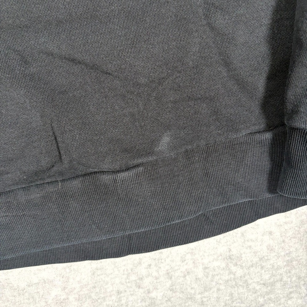 Everlane Cropped Sweatshirt Women Medium Black Cotton Athletic 1/4 Zip Mock Neck - Picture 8 of 10